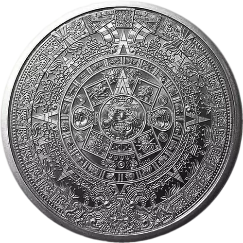 1 oz Aztec Calendar Silver Round (3)