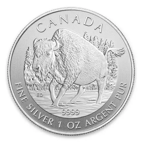 2013 1oz Canadian Silver Wildlife Series - Wood Bison