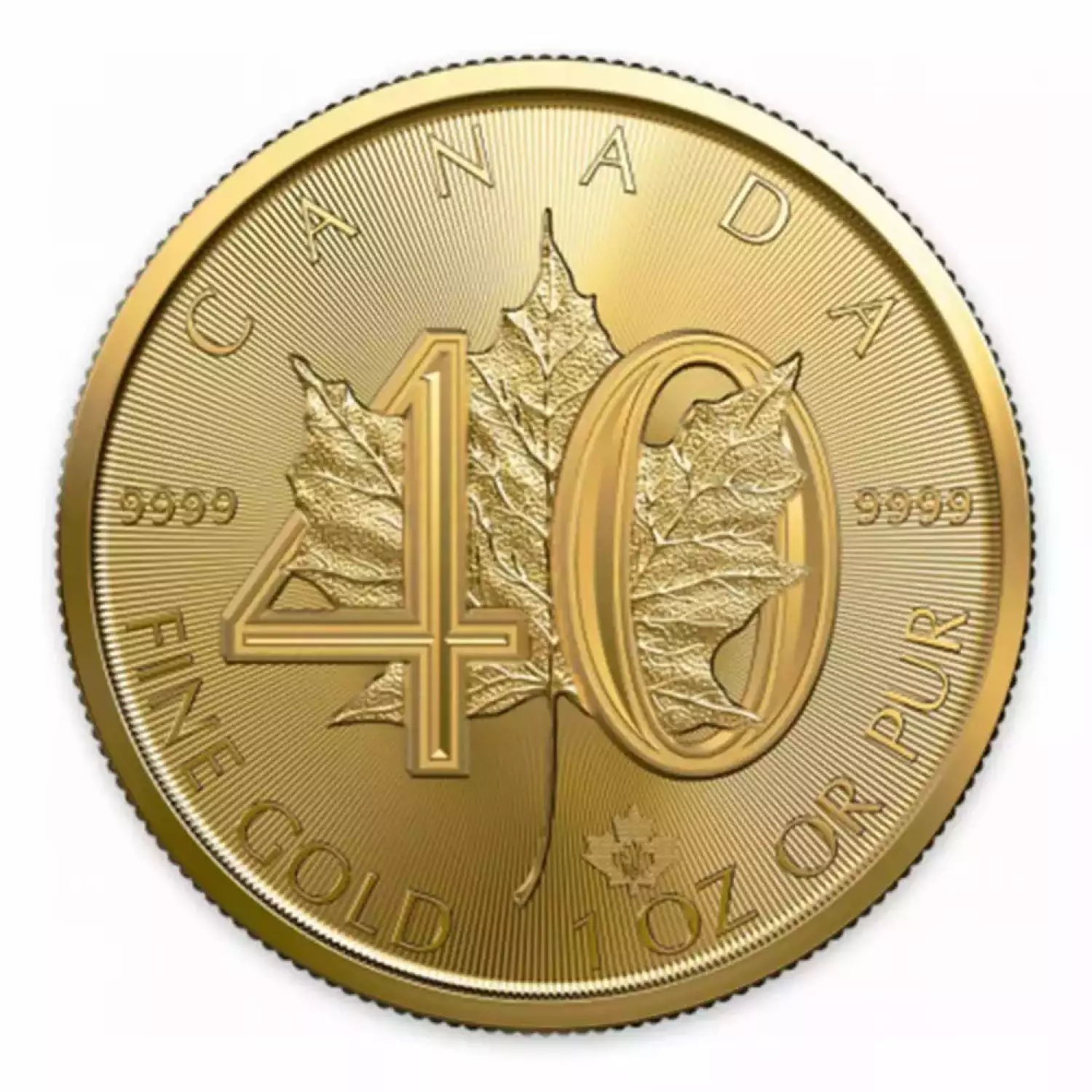 2019 1oz Canadian Gold Maple Leaf 40th Anniversary (2)