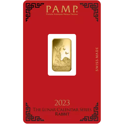 2023 5g PAMP Gold Year Of The Rabbit bar (2)