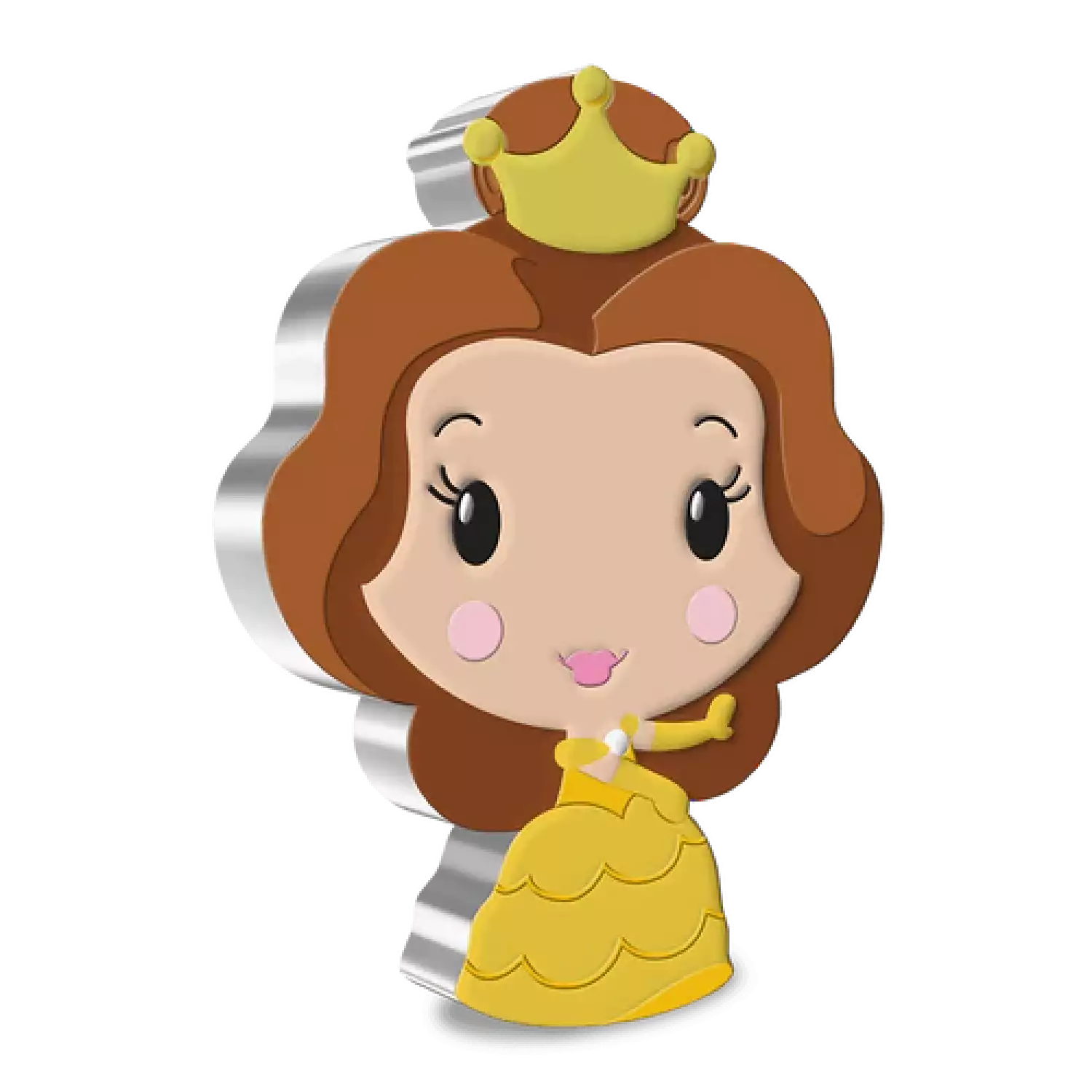 Disney Princess- 2021 1oz Belle Silver Chibi Coin (2)