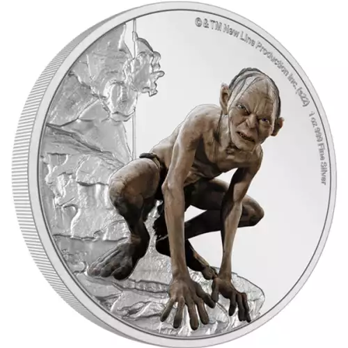 THE LORD OF THE RINGS - 2022 1oz Gollum Silver Coin (2)